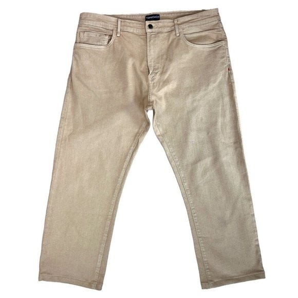 Trinidad3 Boyer 38 Athletic Straight Sonoran KhakiDesigner Jeans Mens USA Made
